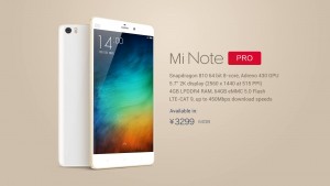 Xiaomi Mi Note Pro is unveiled